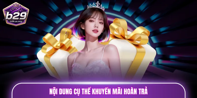 Nội dung cụ thể khuyến mãi hoàn trả
